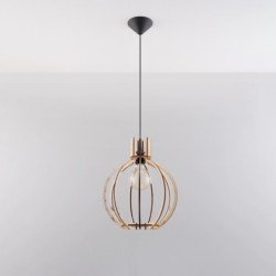 Lampe pendante Arcturus en bois naturel