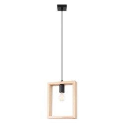 Lampe suspendue Astrelis bois naturel