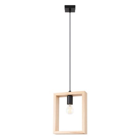 Lampe suspendue Astrelis bois naturel