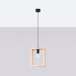 Lampe suspendue Astrelis bois naturel