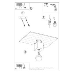 Plafonnier Azimuth en bois naturel