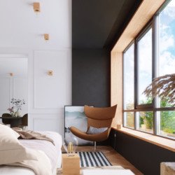 Plafonnier Azimuth en bois naturel