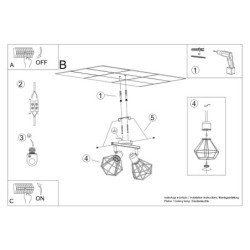Plafonnier Glisandor 2 blanc