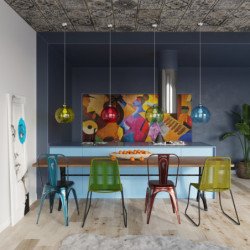 Lampe pendante Borealis jaune