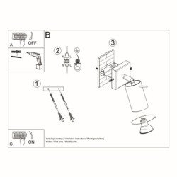 Applique Boreal en bois naturel