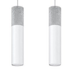 Lampe suspendue Baryon 2 blanc