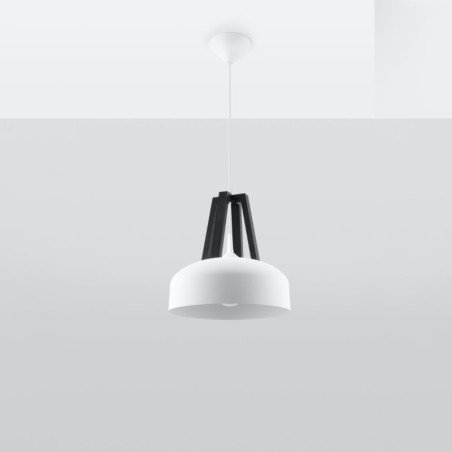 Lampe pendante Cassiopeia blanc/noir
