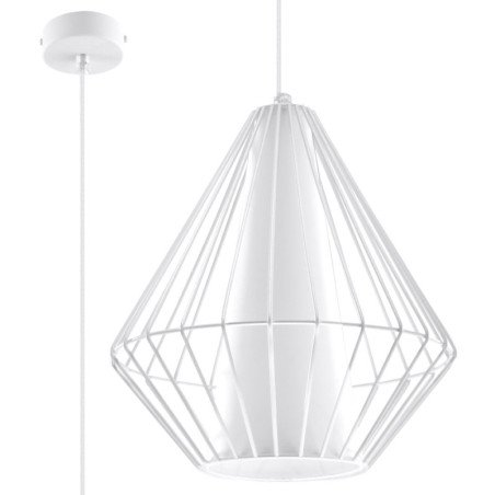 Lampe suspendue Deneb blanc