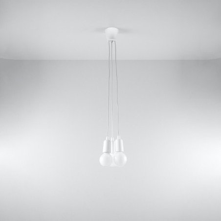 Lampe suspendue Dione 3 blanc