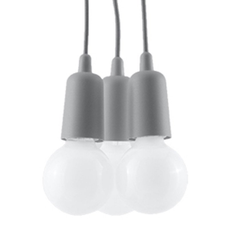 Lampe pendante Dione 3 gris Lampe pendante Dione 3 gris