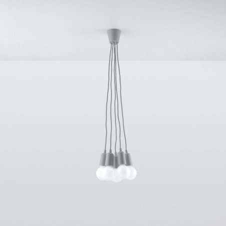Lampe suspendue Dione 5 gris