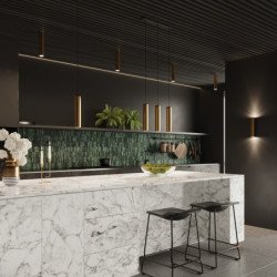 Lampe suspendue Luminis 1 or poli