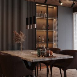 Lampe suspendue Luminous 1 noir/cuivre