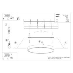 Plafonnier OnyxStar 30 blanc LED 3000K