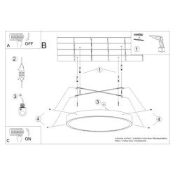 Plafonnier OnyxStar 40 noir LED 3000K