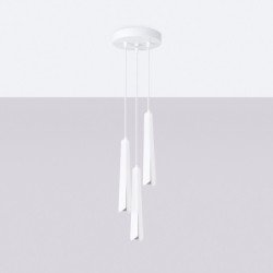 Lampe suspendue Prismatica 3P blanc
