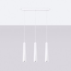 Lampe suspendue Prismatica 3L blanc
