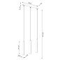 Lampe suspendue Prismatica 3L blanc