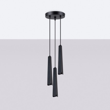 Lampe suspendue Prismatica 3P noir