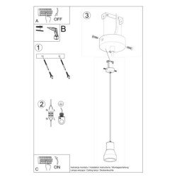 Lampe suspendue Quanta gris