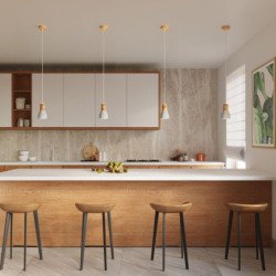 Lampe suspendue Quanta gris