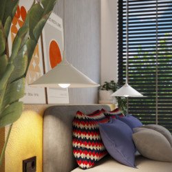 Lampe suspendue Adair blanc