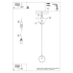 Lampe pendante Siria 1 biala