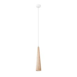 Lampe suspendue Lucia 1 en bois naturel