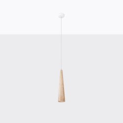 Lampe suspendue Lucia 1 en bois naturel
