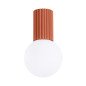 Plafonnier Orbis rouge ochra IP44