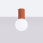 Plafonnier Orbis rouge ochra IP44