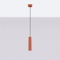 Lampe suspendue Onyx 1 rouge ocre