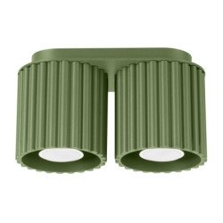 Plafonnier Aurélis 2 vert olive GU10
