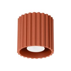 Plafonnier Aurélis 1 rouge ochra GU10
