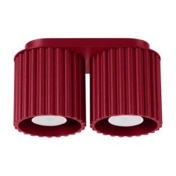 Plafonnier Aurélis 2 bordeaux GU10