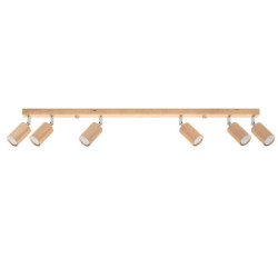 Plafonnier Boreal 6 en bois naturel