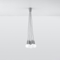 Lampe suspendue Dione 5 gris