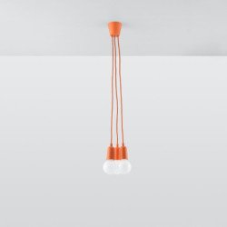 Lampe pendante Dione 3 orange