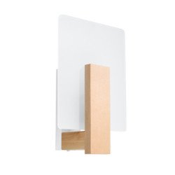 Applique Leonis en bois naturel