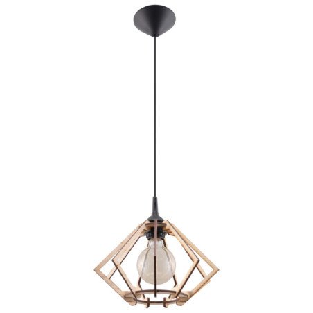 Lampe suspendue Pulsaria en bois naturel