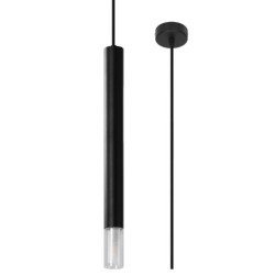 Lampe pendante Ziva 1 noir