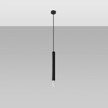 Lampe pendante Ziva 1 noir