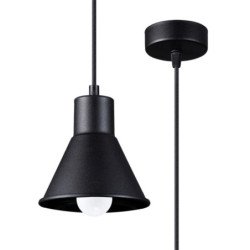 Lampe pendante Yara 1 noir [E27].