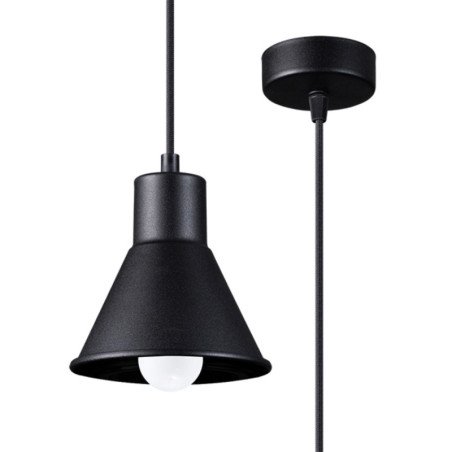 Lampe pendante Yara 1 noir [E27].